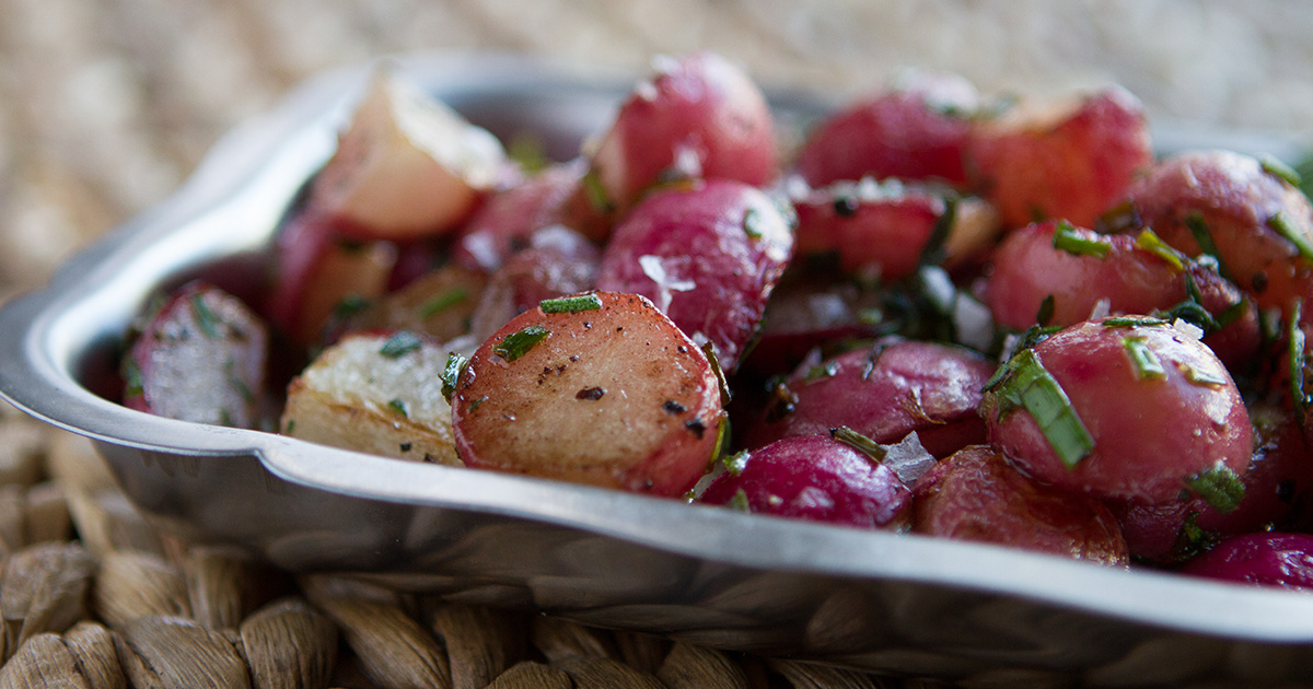 Roasted Radishes with Rosemary
